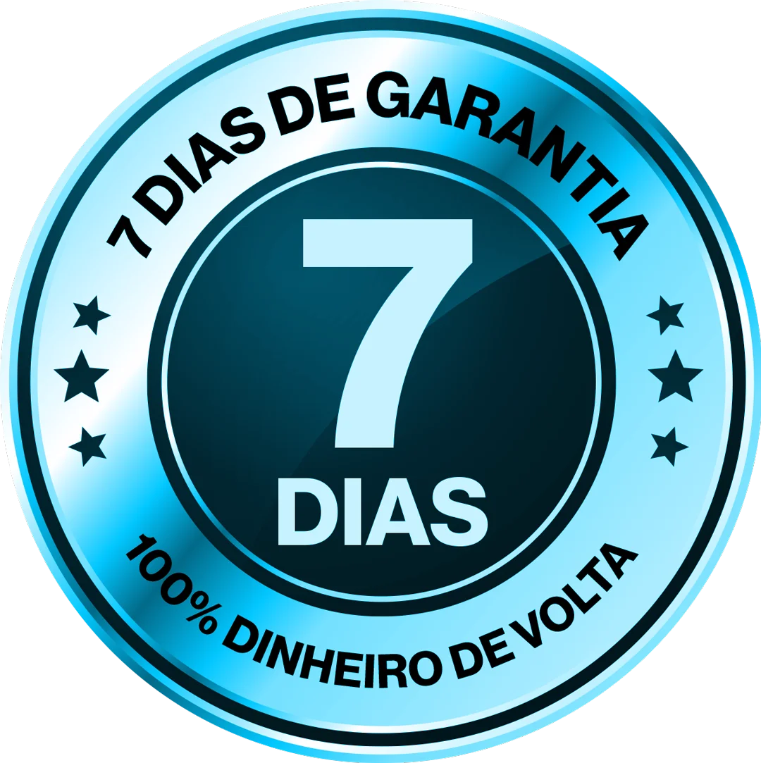 Selo 7 dias de garantia 100% dinheiro de volta